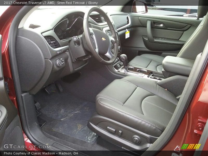 Siren Red Tintcoat / Ebony 2017 Chevrolet Traverse LT AWD
