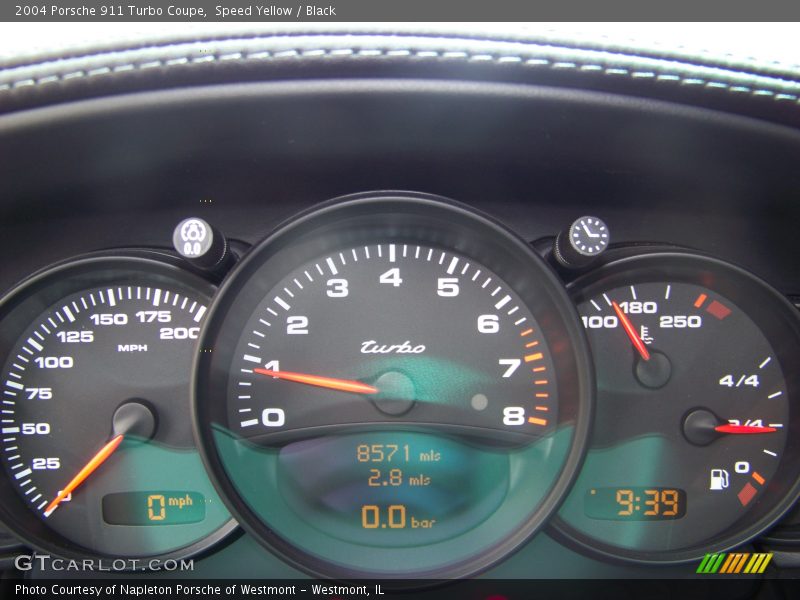 Speed Yellow / Black 2004 Porsche 911 Turbo Coupe