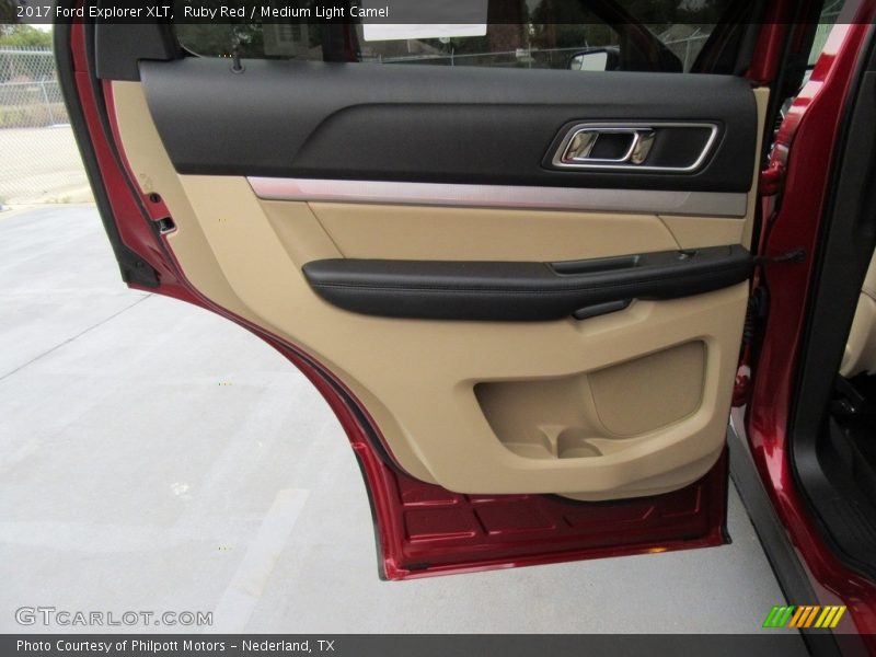 Ruby Red / Medium Light Camel 2017 Ford Explorer XLT