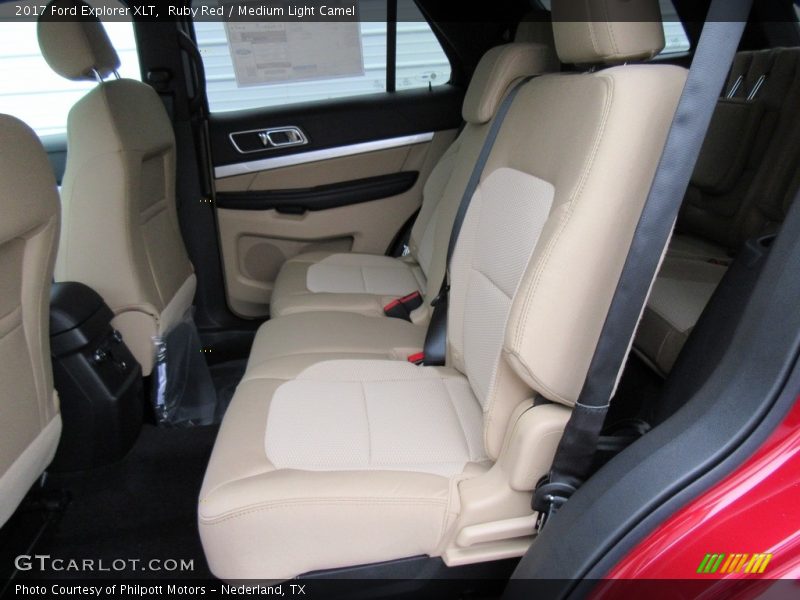 Ruby Red / Medium Light Camel 2017 Ford Explorer XLT