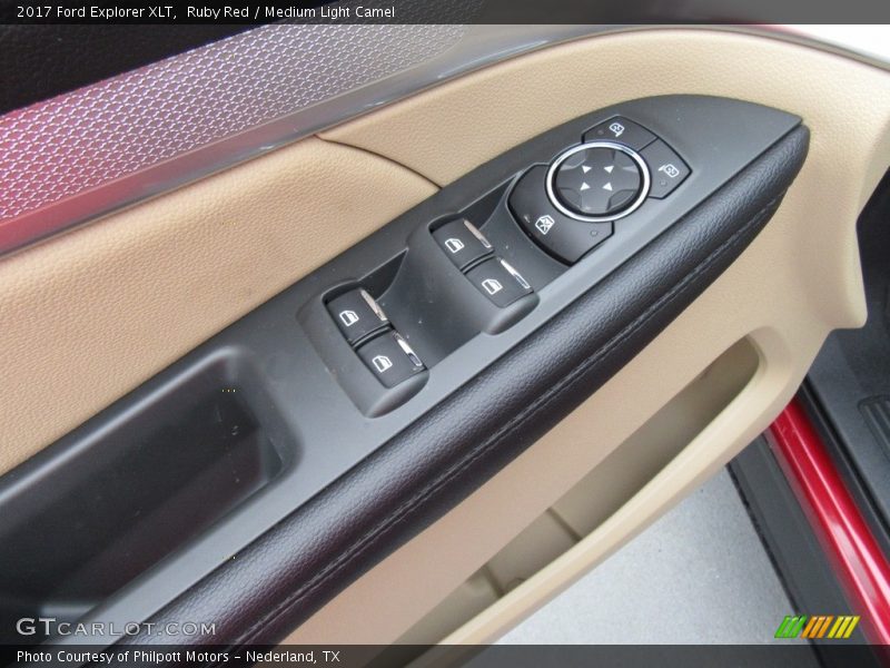 Ruby Red / Medium Light Camel 2017 Ford Explorer XLT