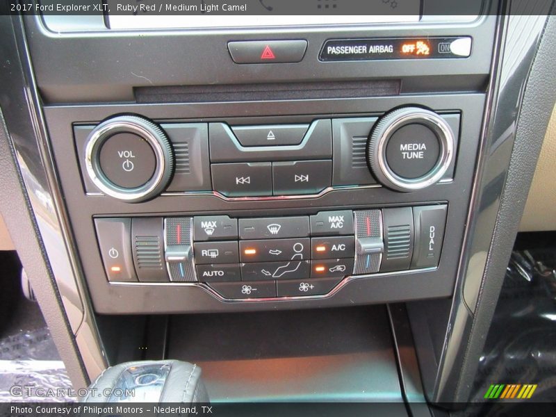 Ruby Red / Medium Light Camel 2017 Ford Explorer XLT
