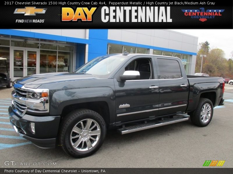 Pepperdust Metallic / High Country Jet Black/Medium Ash Gray 2017 Chevrolet Silverado 1500 High Country Crew Cab 4x4