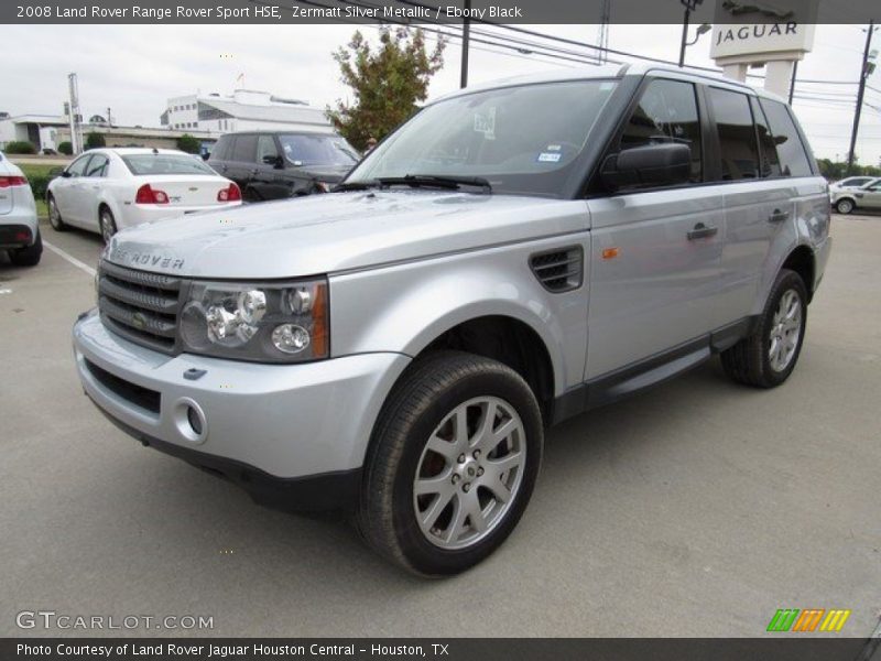 Zermatt Silver Metallic / Ebony Black 2008 Land Rover Range Rover Sport HSE