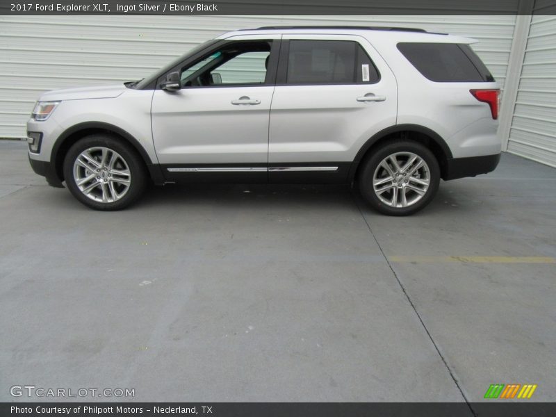 Ingot Silver / Ebony Black 2017 Ford Explorer XLT