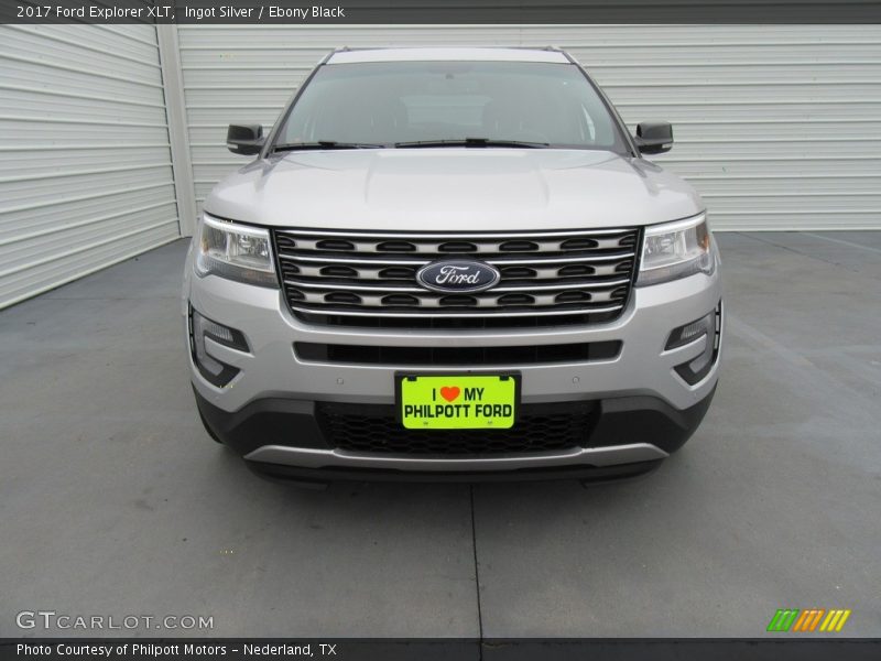 Ingot Silver / Ebony Black 2017 Ford Explorer XLT