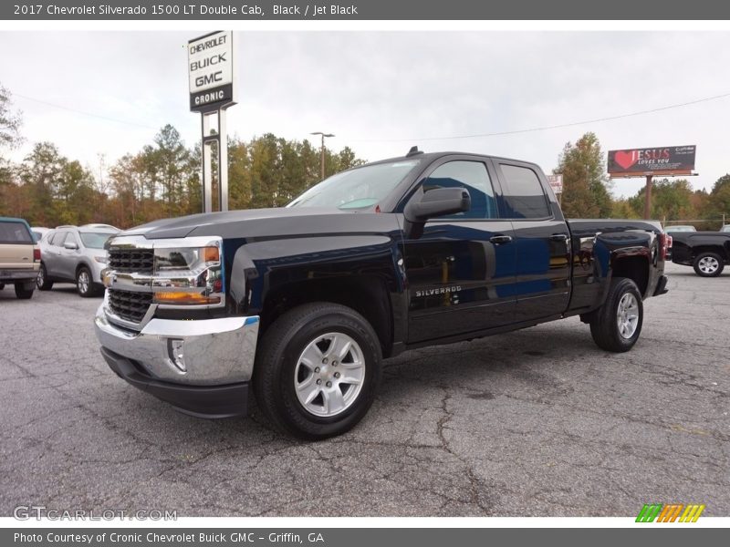 Black / Jet Black 2017 Chevrolet Silverado 1500 LT Double Cab
