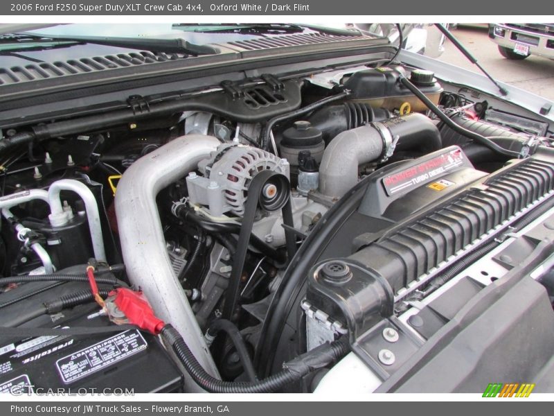 Oxford White / Dark Flint 2006 Ford F250 Super Duty XLT Crew Cab 4x4