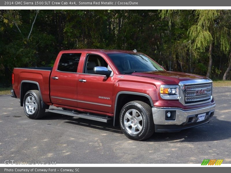 Sonoma Red Metallic / Cocoa/Dune 2014 GMC Sierra 1500 SLT Crew Cab 4x4