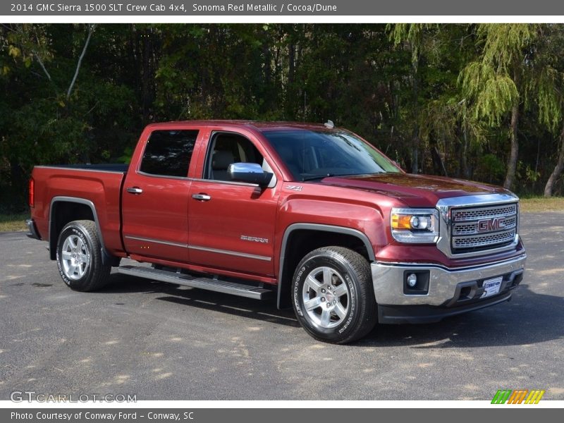 Sonoma Red Metallic / Cocoa/Dune 2014 GMC Sierra 1500 SLT Crew Cab 4x4