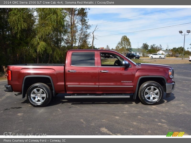 Sonoma Red Metallic / Cocoa/Dune 2014 GMC Sierra 1500 SLT Crew Cab 4x4