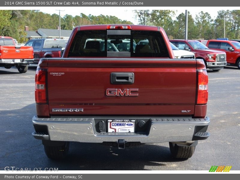 Sonoma Red Metallic / Cocoa/Dune 2014 GMC Sierra 1500 SLT Crew Cab 4x4