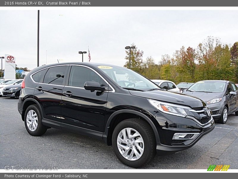 Crystal Black Pearl / Black 2016 Honda CR-V EX