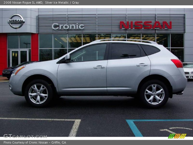 Silver Ice Metallic / Gray 2008 Nissan Rogue SL AWD