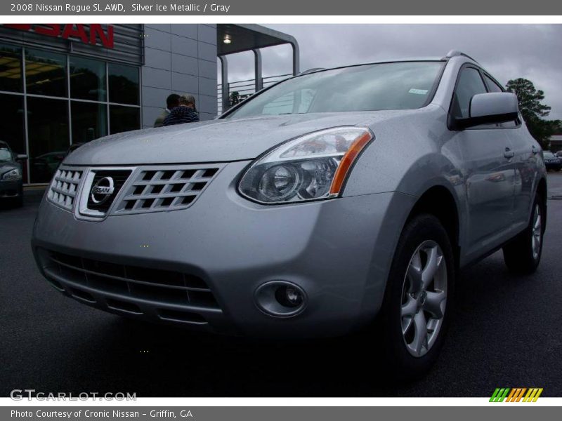 Silver Ice Metallic / Gray 2008 Nissan Rogue SL AWD