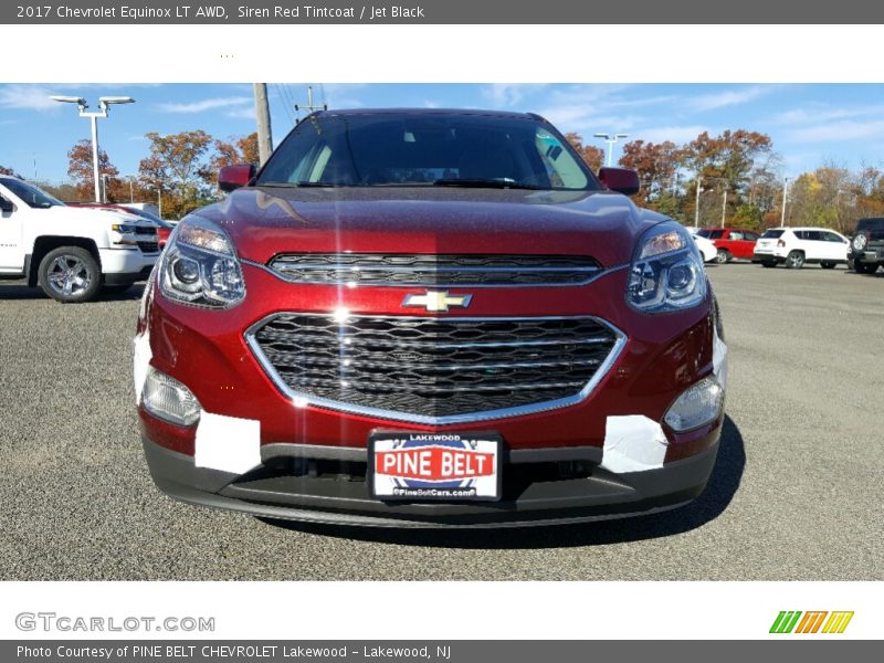 Siren Red Tintcoat / Jet Black 2017 Chevrolet Equinox LT AWD