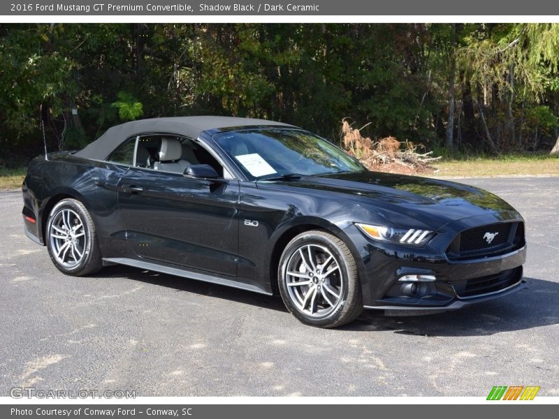 Shadow Black / Dark Ceramic 2016 Ford Mustang GT Premium Convertible