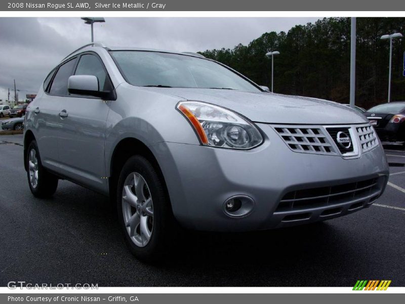 Silver Ice Metallic / Gray 2008 Nissan Rogue SL AWD