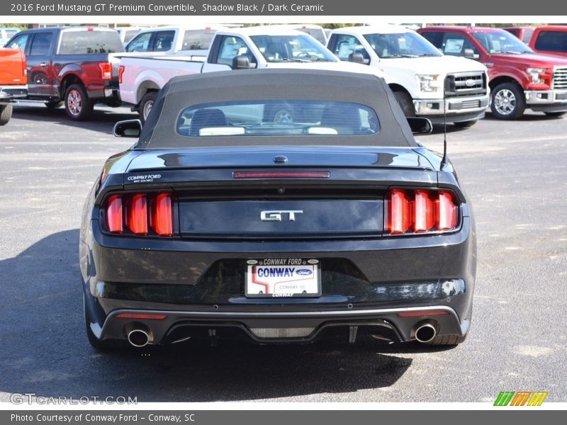 Shadow Black / Dark Ceramic 2016 Ford Mustang GT Premium Convertible