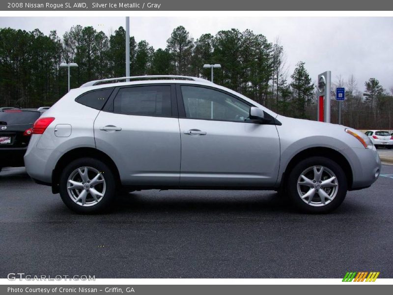 Silver Ice Metallic / Gray 2008 Nissan Rogue SL AWD