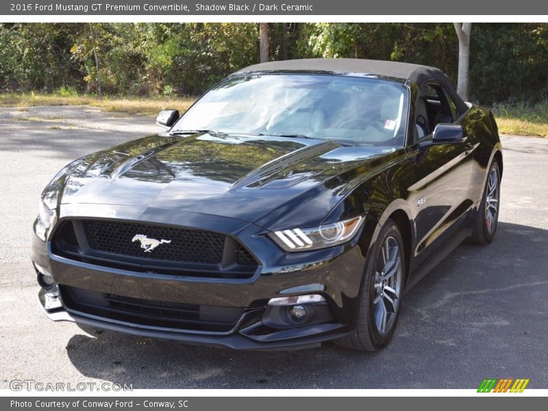 Shadow Black / Dark Ceramic 2016 Ford Mustang GT Premium Convertible