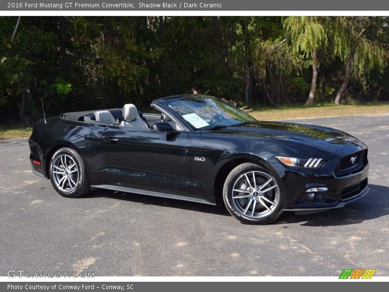 Shadow Black / Dark Ceramic 2016 Ford Mustang GT Premium Convertible