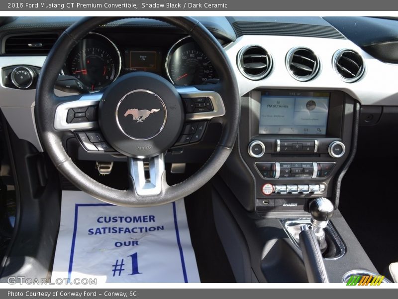 Shadow Black / Dark Ceramic 2016 Ford Mustang GT Premium Convertible