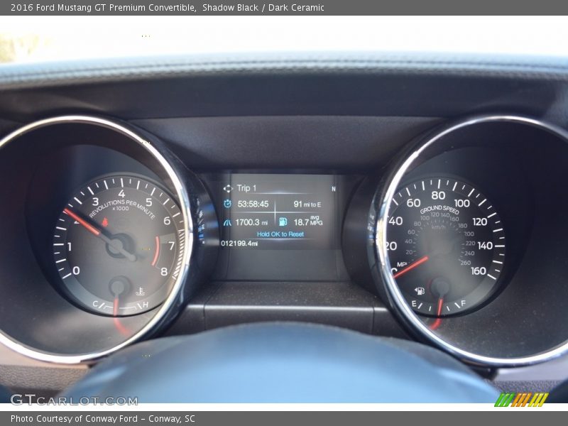 Shadow Black / Dark Ceramic 2016 Ford Mustang GT Premium Convertible