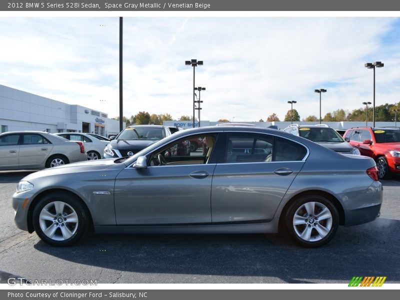 Space Gray Metallic / Venetian Beige 2012 BMW 5 Series 528i Sedan
