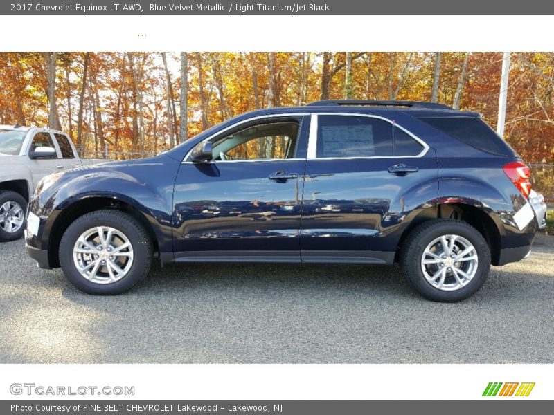 Blue Velvet Metallic / Light Titanium/Jet Black 2017 Chevrolet Equinox LT AWD
