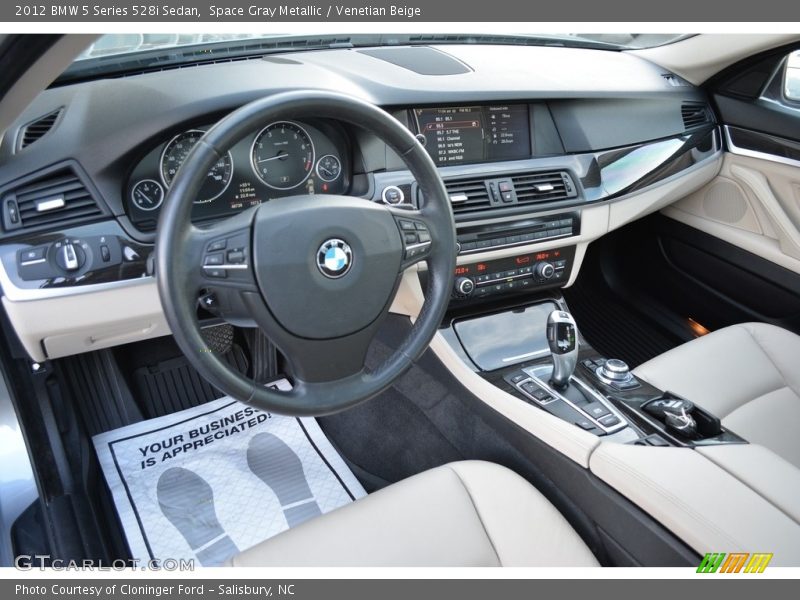 Space Gray Metallic / Venetian Beige 2012 BMW 5 Series 528i Sedan