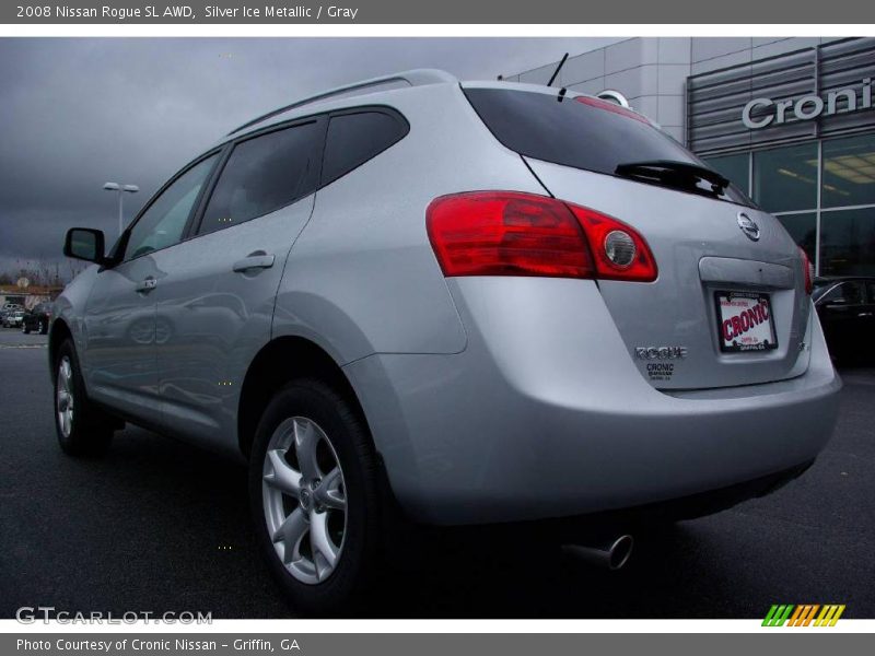 Silver Ice Metallic / Gray 2008 Nissan Rogue SL AWD