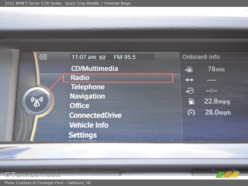 Space Gray Metallic / Venetian Beige 2012 BMW 5 Series 528i Sedan