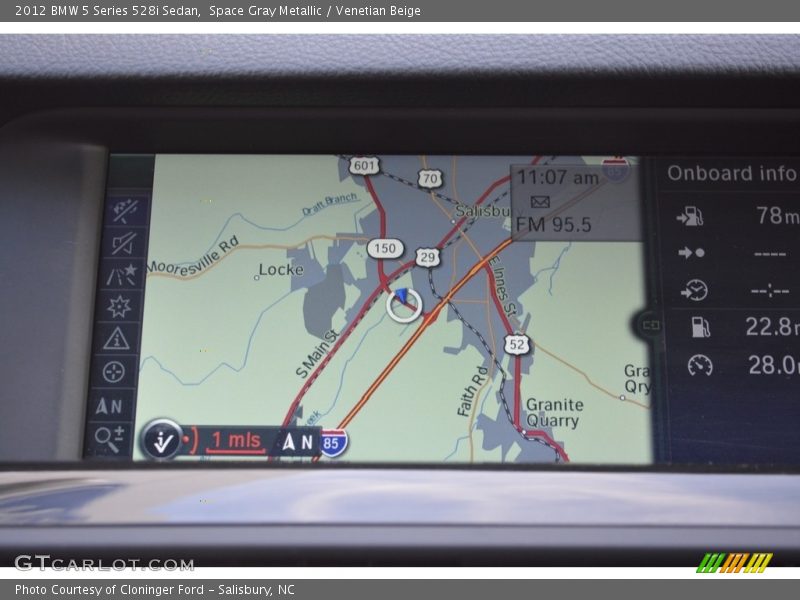 Space Gray Metallic / Venetian Beige 2012 BMW 5 Series 528i Sedan