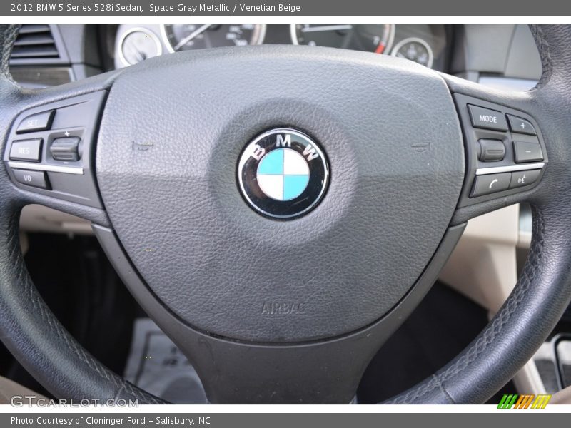Space Gray Metallic / Venetian Beige 2012 BMW 5 Series 528i Sedan