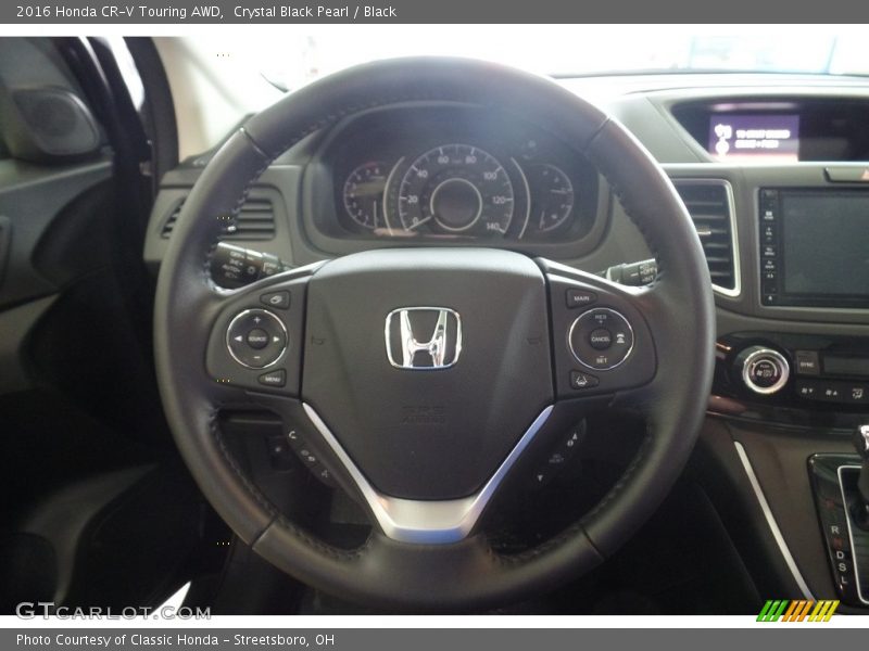 Crystal Black Pearl / Black 2016 Honda CR-V Touring AWD