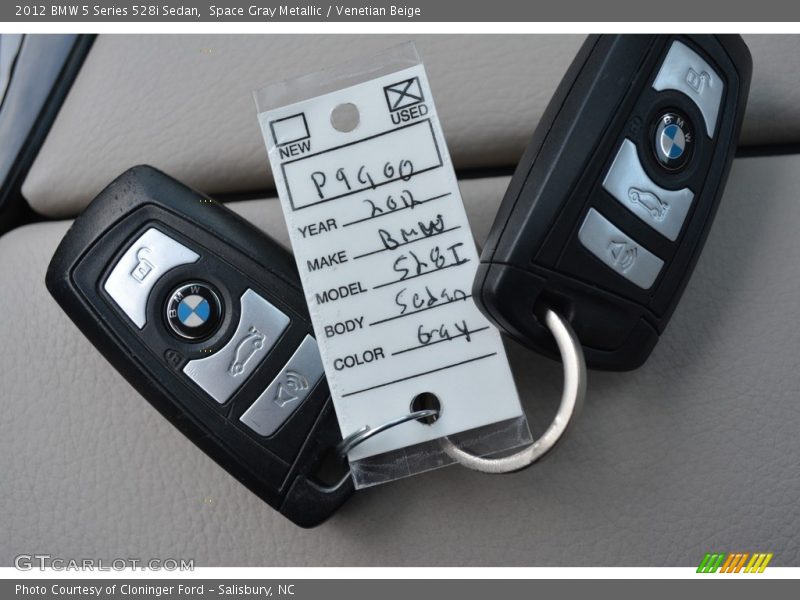 Space Gray Metallic / Venetian Beige 2012 BMW 5 Series 528i Sedan