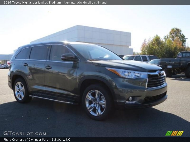 Alumina Jade Metallic / Almond 2016 Toyota Highlander Limited Platinum