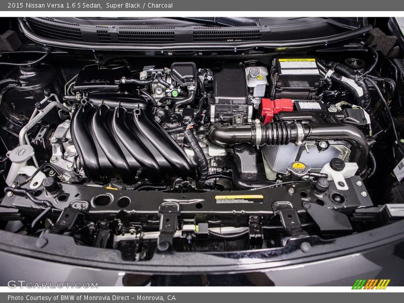 Super Black / Charcoal 2015 Nissan Versa 1.6 S Sedan