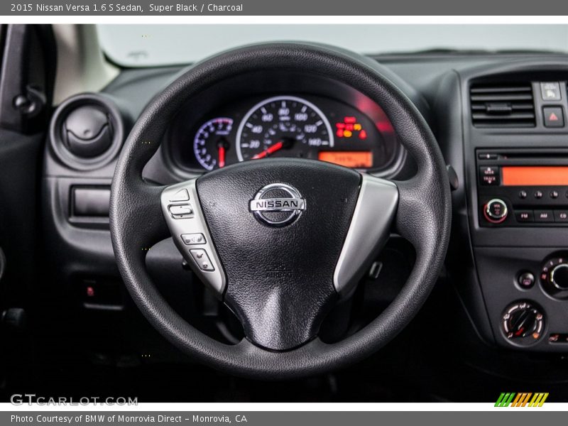 Super Black / Charcoal 2015 Nissan Versa 1.6 S Sedan