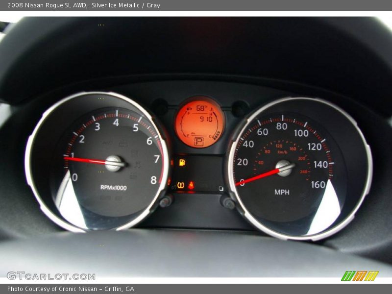 Silver Ice Metallic / Gray 2008 Nissan Rogue SL AWD