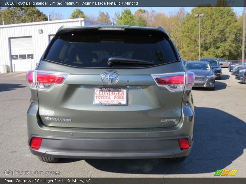 Alumina Jade Metallic / Almond 2016 Toyota Highlander Limited Platinum