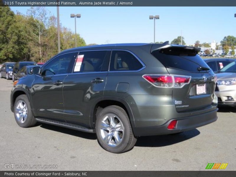 Alumina Jade Metallic / Almond 2016 Toyota Highlander Limited Platinum