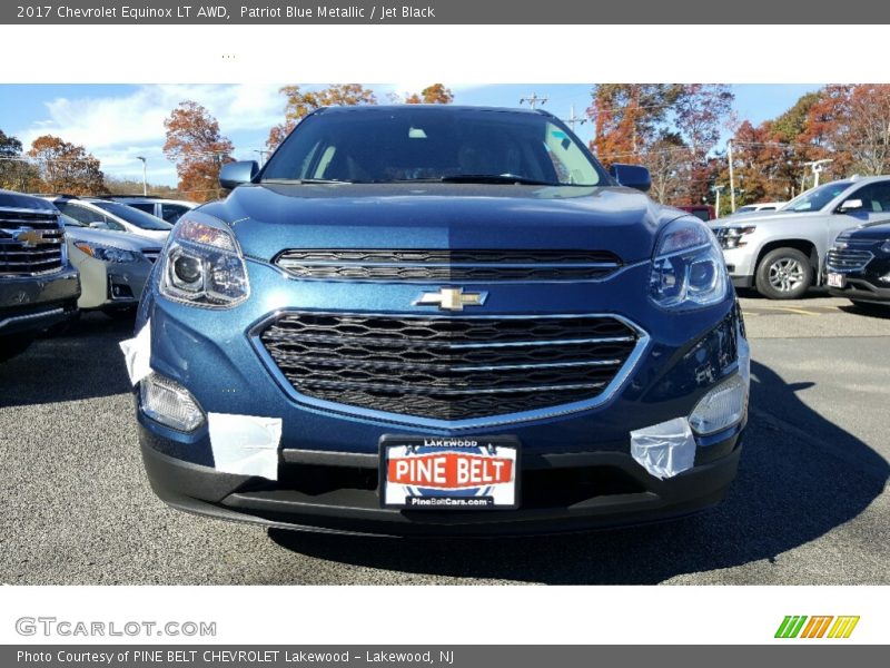 Patriot Blue Metallic / Jet Black 2017 Chevrolet Equinox LT AWD