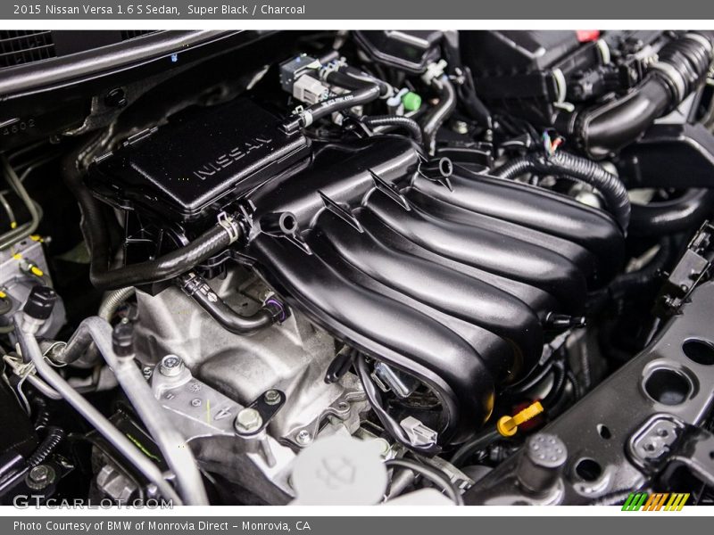 Super Black / Charcoal 2015 Nissan Versa 1.6 S Sedan