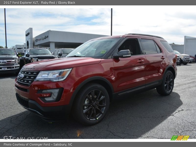 Ruby Red / Ebony Black 2017 Ford Explorer XLT