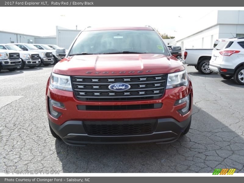 Ruby Red / Ebony Black 2017 Ford Explorer XLT