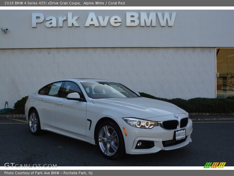 Alpine White / Coral Red 2016 BMW 4 Series 435i xDrive Gran Coupe