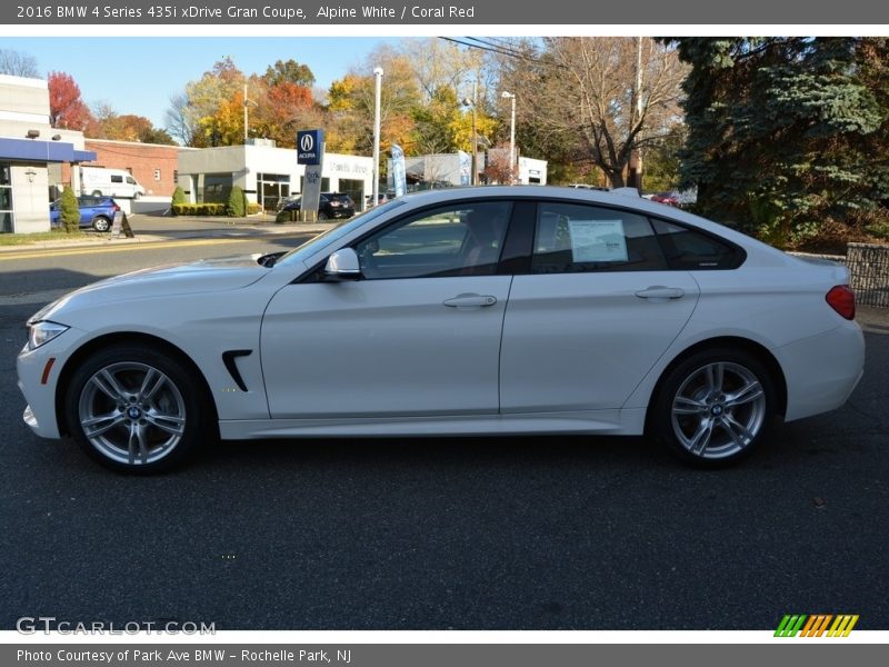 Alpine White / Coral Red 2016 BMW 4 Series 435i xDrive Gran Coupe