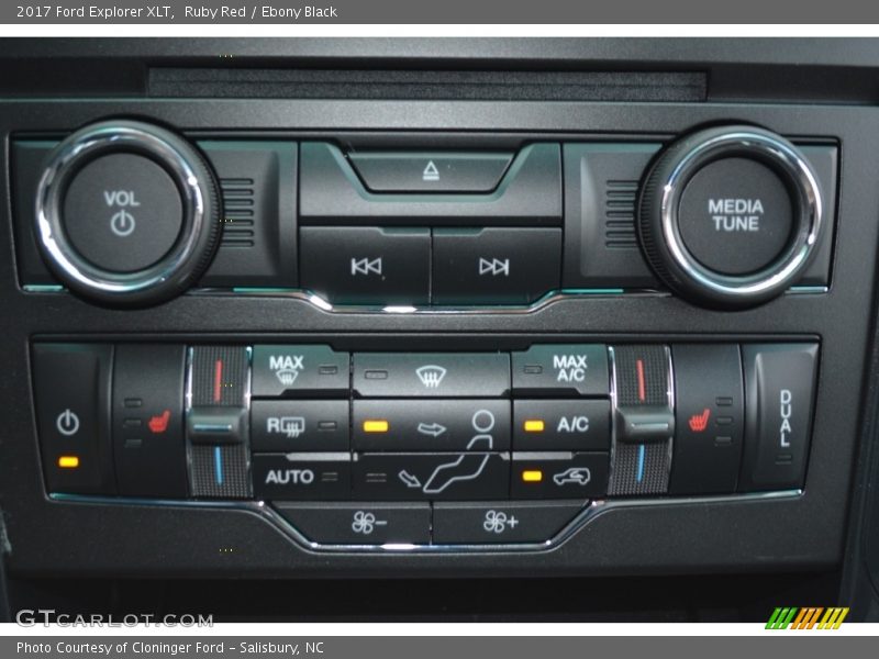 Ruby Red / Ebony Black 2017 Ford Explorer XLT